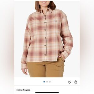 NWT Carhartt Rugged Flex Loose Fit Midweight Flannel Women’s XL 16-18